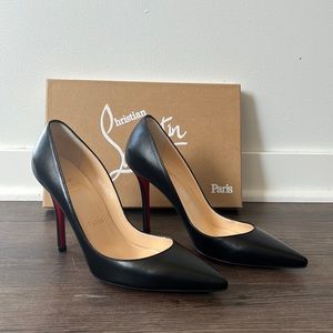 Christian Louboutin black kid apostrophy 100 size 36